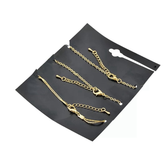NEW Women's 3 Piece Bracelet Set, Adjustable, Gold & Turquoise, Adjustable - Picture 9 of 10